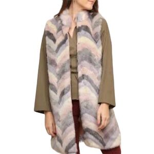 Umgee Faux Fur Sleeveless Long Jacket